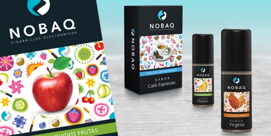 Branding diseño corporativo packaging nobaq e-líquidos cigarrillos electrónicos ibiza barcelona lanzarote